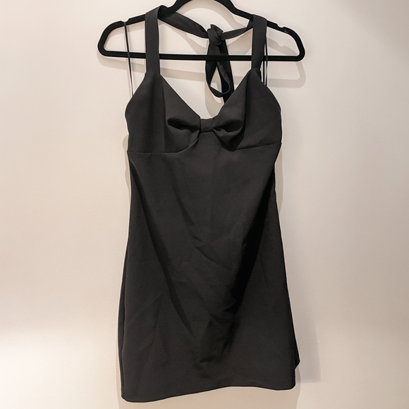 ZARA Basics collection - Black Halter Mini Dress - size L - never worn! - Picture 3 of 6